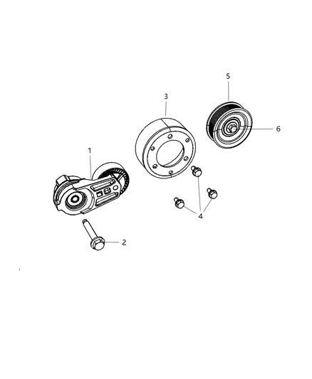 2007 Jeep Wrangler Drive Pulleys Diagram 2