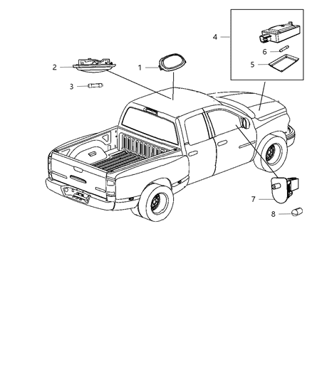 2011 Ram 3500 Lamps Interior & Courtesy Diagram