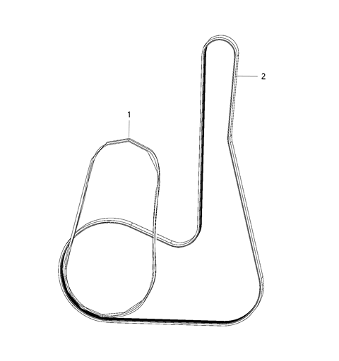 2021 Ram 1500 Belts, Serpentine & V-Belts Diagram 3