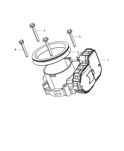 2009 Dodge Ram 1500 Throttle Body & Related Diagram