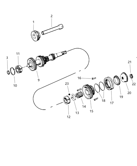 1997 Jeep Wrangler Bearing-Fifth Gear Diagram for 83506079