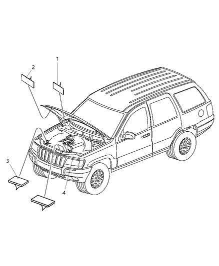 2009 Jeep Commander Label-Emission Diagram for 4726042AA