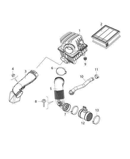 2019 Jeep Renegade Air Cleaner Diagram 4