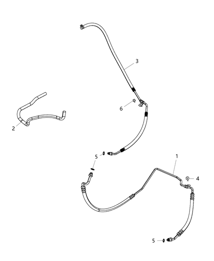 2017 Dodge Challenger Hose-Power Steering Return Diagram for 68078363AI