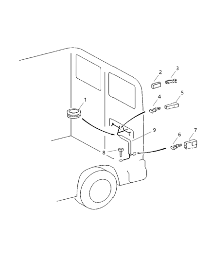 2006 Dodge Sprinter 2500 Connectors Rear Doors Diagram