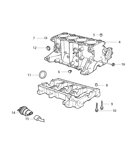2003 Chrysler Sebring Sedan & Convertible Cylinder Block Diagram 2