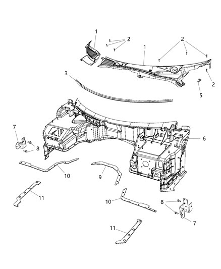 2017 Dodge Viper Seal-Foam Diagram for 68147022AB