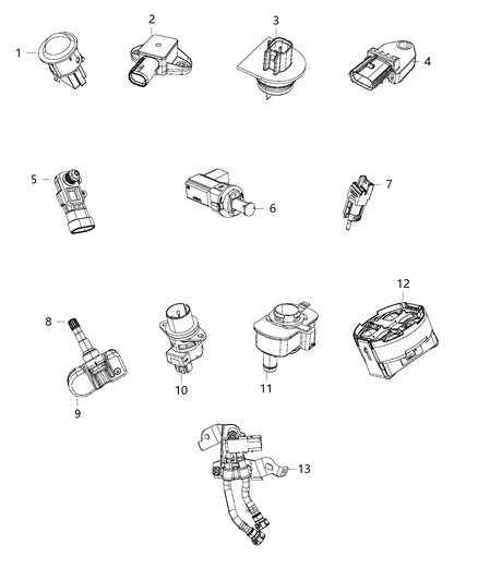 2018 Ram 3500 Sensors - Body Diagram