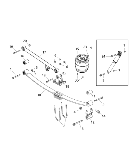 2014 Ram 3500 SHACKLE-Spring Diagram for 52855648AE