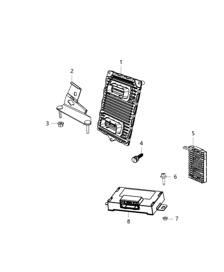 2015 Chrysler 300 Modules, Engine Compartment Diagram