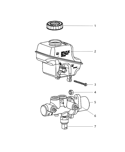 2006 Dodge Magnum Brake Mastr Cylinder Diagram for 5189175AA