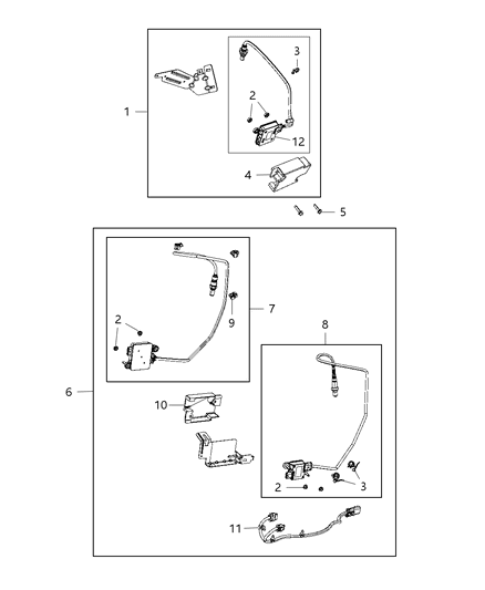 2014 Jeep Grand Cherokee Sensor-Exhaust Diagram for 68166852AD