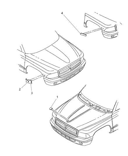 1997 Dodge Dakota Nameplates Diagram