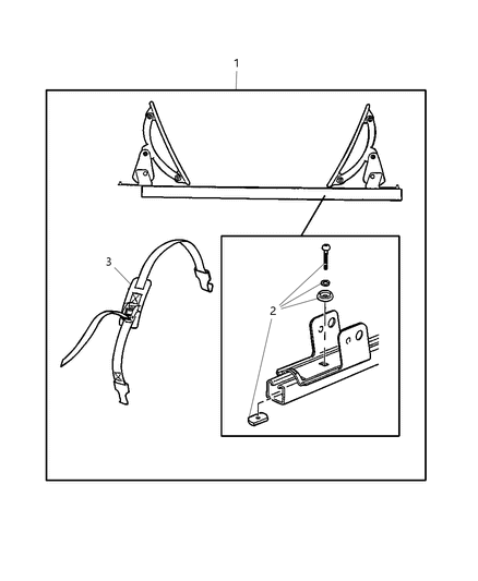 2004 Dodge Dakota Carrier Kit- Water Sports Diagram