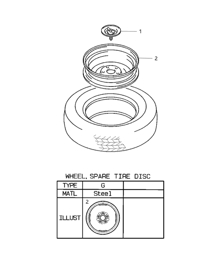 2004 Chrysler Sebring Coupe Spare Wheel Diagram
