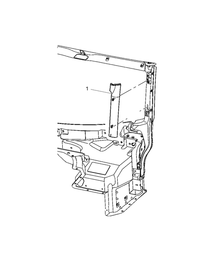 2006 Dodge Viper Molding Windshield Diagram