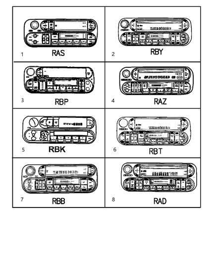 2001 Dodge Intrepid Radio-AM/FM Cassette With Cd Cont Diagram for 56038518AH