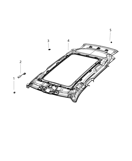 2020 Jeep Compass Headliner Diagram for 6ZP65DX9AA