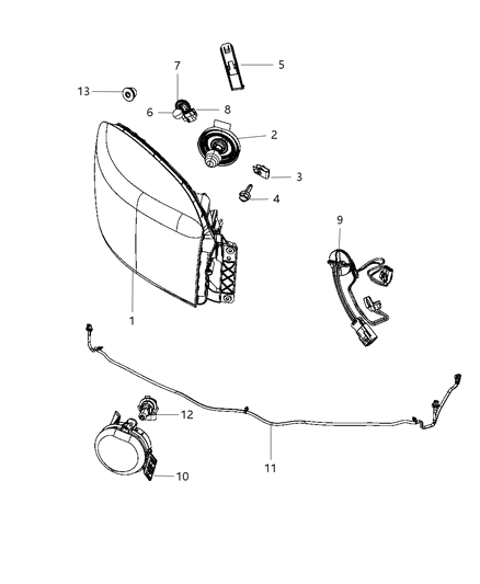 2011 Ram 1500 Wiring-Fog Lamp Jumper Diagram for 68026759AC