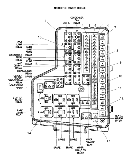 2011 Ram 3500 Module-Totally Integrated Power Diagram for 4692339AA