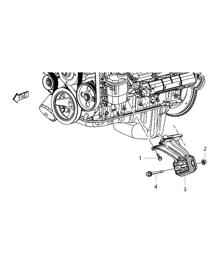 2014 Ram 5500 INSULATOR-Engine Mount Diagram for 68090656AA