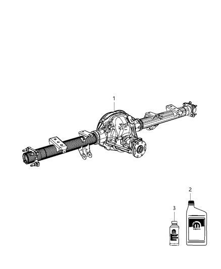 2010 Dodge Dakota Rear Axle Assembly Diagram 1