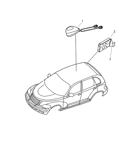 2008 Chrysler PT Cruiser Satellite Radio System Diagram