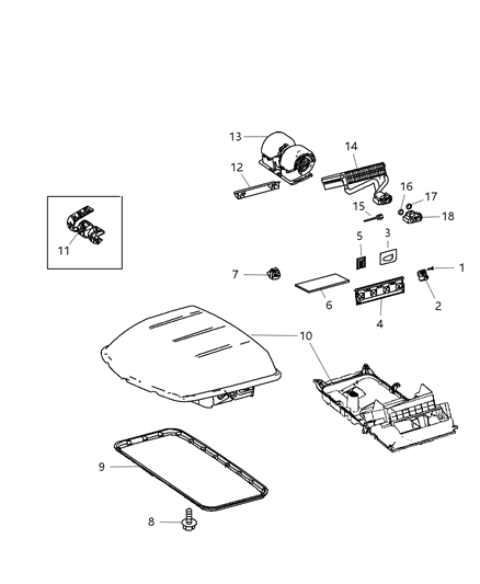 2009 Dodge Sprinter 2500 Roof A/C Unit Diagram 1