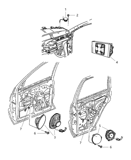 2008 Jeep Grand Cherokee Speakers & Amplifier Diagram