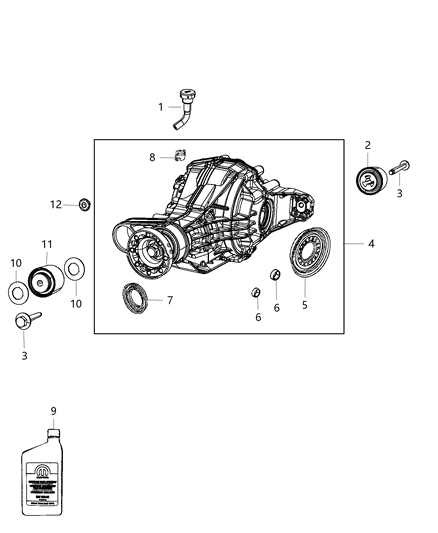 2012 Dodge Durango Axle Assembly And Components Diagram 4