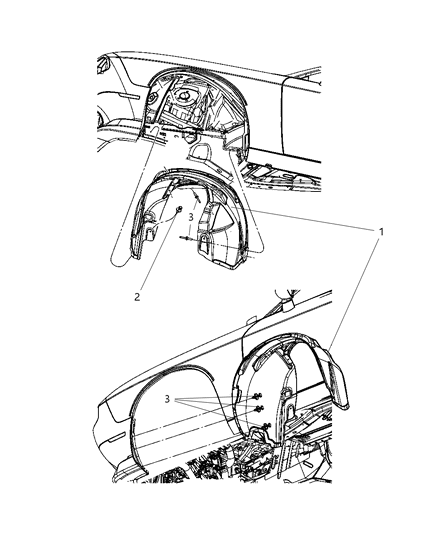 2008 Dodge Challenger Front Fender Shields Diagram