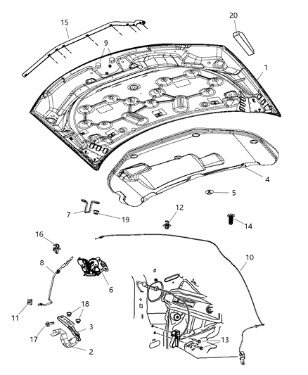 2008 Dodge Avenger Foam-Air Block Diagram for 4891946AA