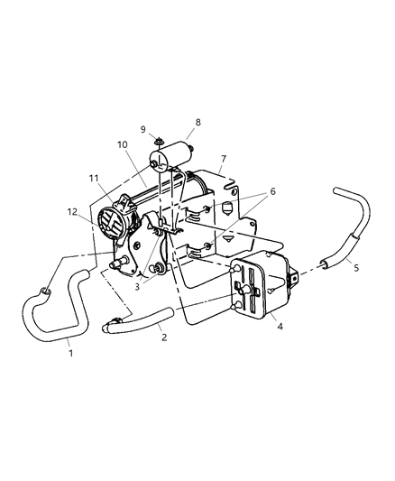 2006 Dodge Ram 2500 Hose-Filter To CANISTER Diagram for 52121514AA