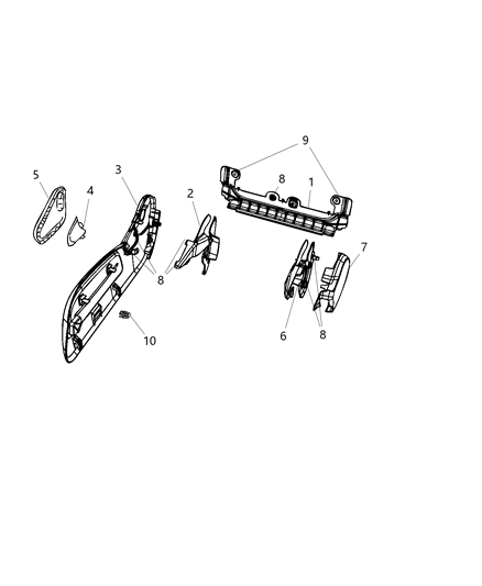 2011 Jeep Liberty Adjusters, Recliners & Shields - Driver Seat - Manual Diagram