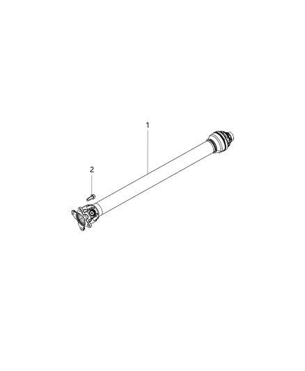 2020 Ram 1500 Drive Shaft, Front Diagram