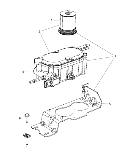 2011 Jeep Liberty Filter-FUEL/WATER Separator Diagram for 4726068AB