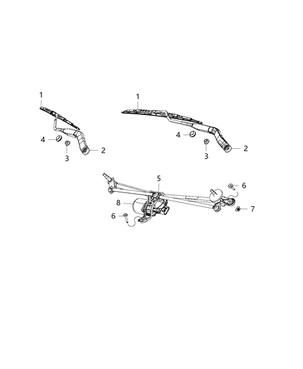 2014 Ram 1500 Front Wiper System Diagram