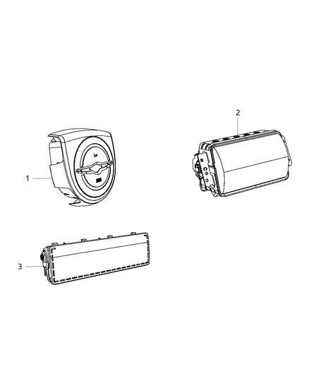 2011 Chrysler 300 Driver Air Bag Diagram for 1JA22DX9AD