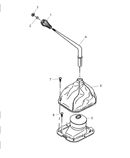 1997 Dodge Ram 1500 Gear Shift Controls Diagram 2