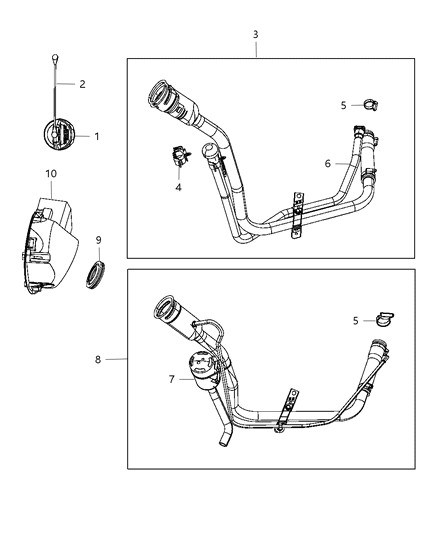 2012 Jeep Liberty Tube-Fuel Filler Diagram for 52129222AG