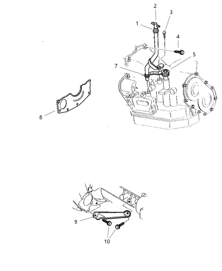 2000 Chrysler Sebring Transaxle Mounting & Miscellaneous Parts Diagram