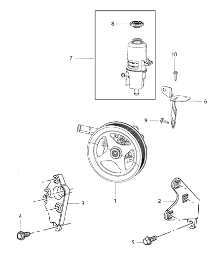 2015 Ram 5500 Power Steering Pump & Reservoir Diagram 2