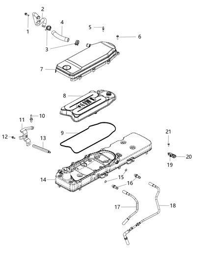 2014 Ram 3500 Tube-Drain Diagram for 68146747AA