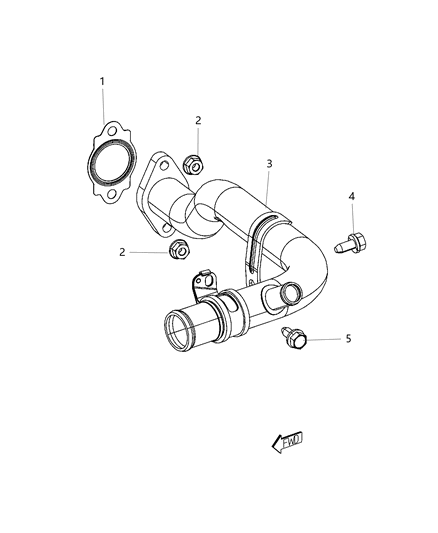 2016 Chrysler 200 Coolant Tubes Diagram