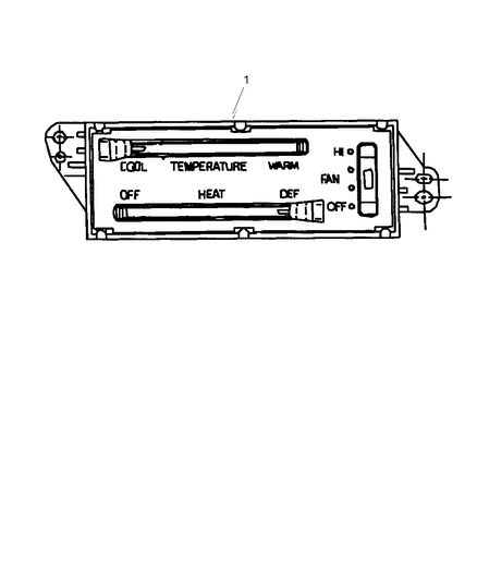 1997 Dodge Ram Wagon Control Temperature Diagram for 55055748