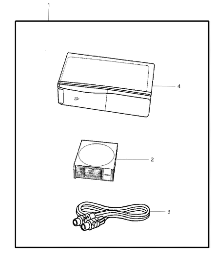 2001 Dodge Ram Wagon Player Kit - CD Changer - 6 Disc Diagram