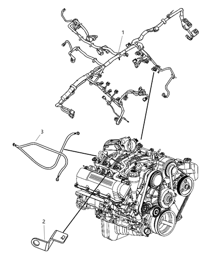 2007 Dodge Nitro Bracket-Wire Harness Diagram for 56050308AA