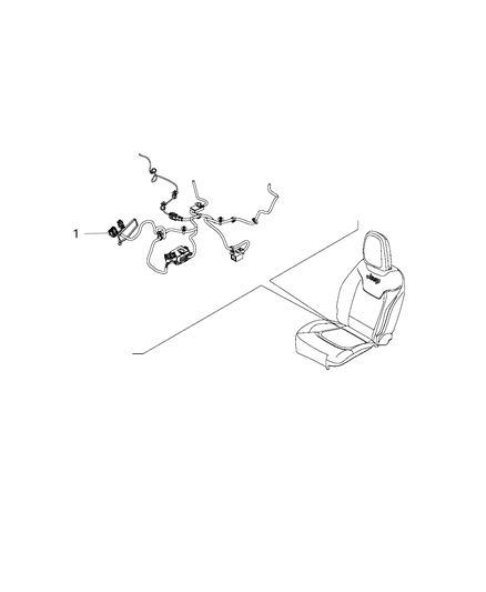 2019 Jeep Renegade Wiring-Seat Cushion Diagram for 68284360AA