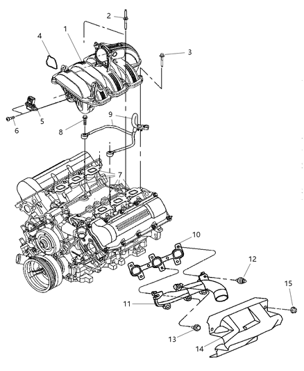 2004 Dodge Dakota Shield-Exhaust Manifold Diagram for 53032674AD