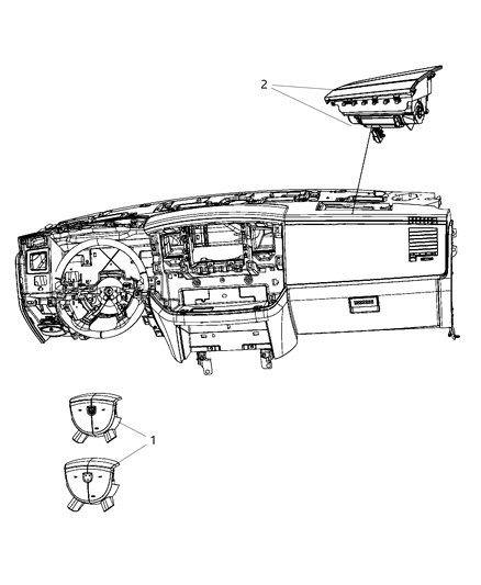 2017 Ram 1500 Air Bags Front Diagram